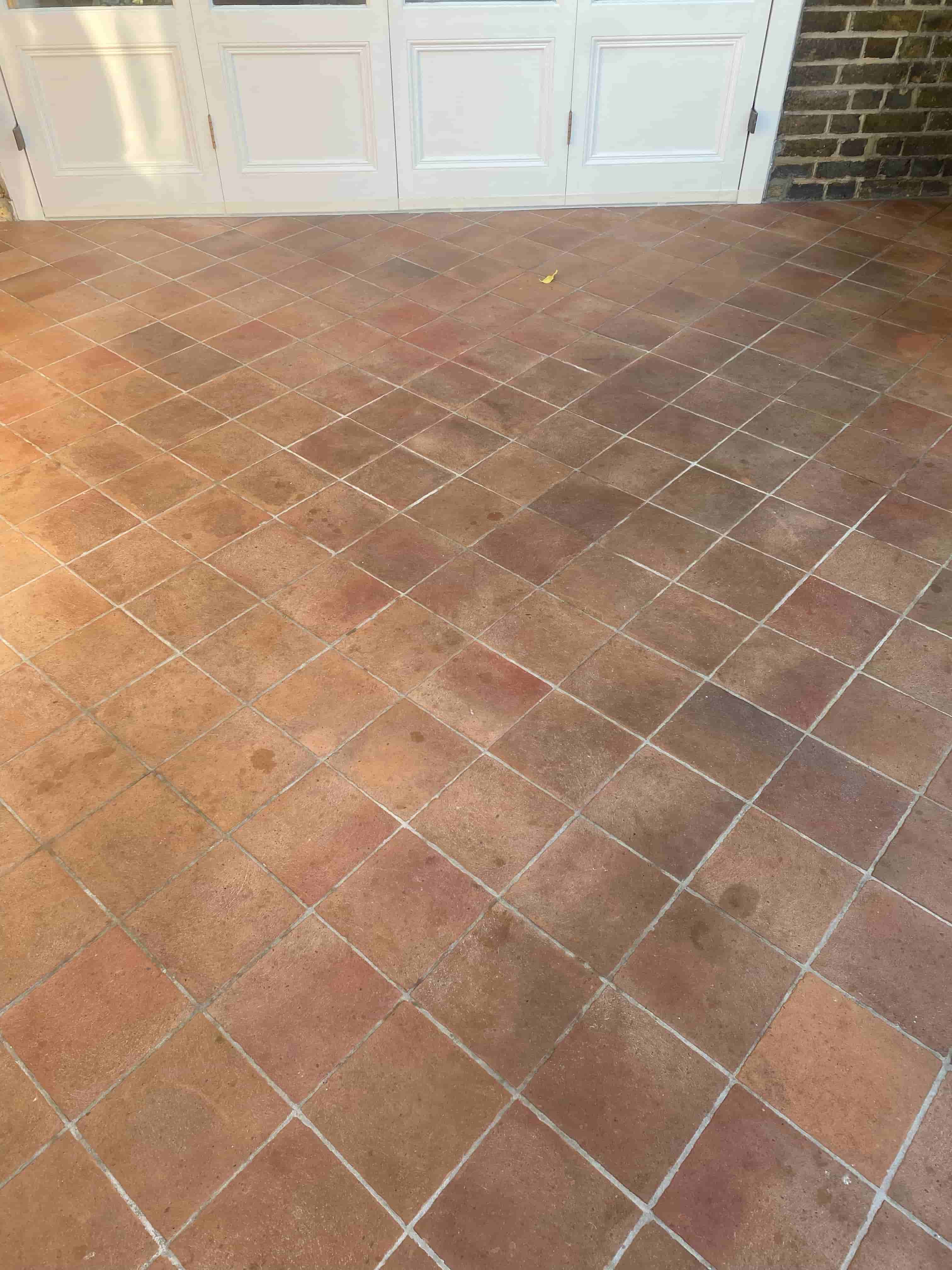Terracotta Conservatory Floor Before Cleaning Herne Hill London SE24