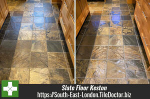 Chinese Slate Kitchen Floor Renovation Keston